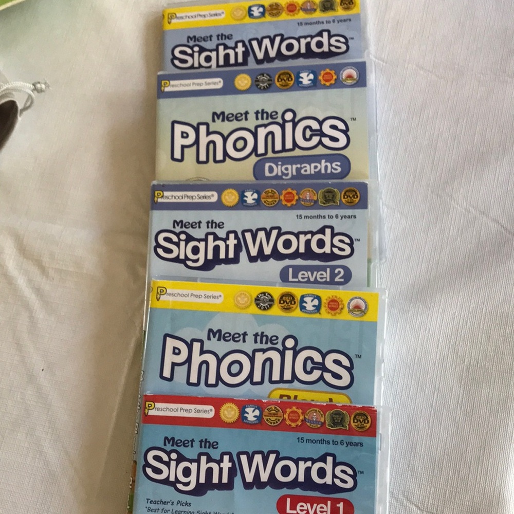 Preschool Prep DVDs for Phonics Sight words and letters